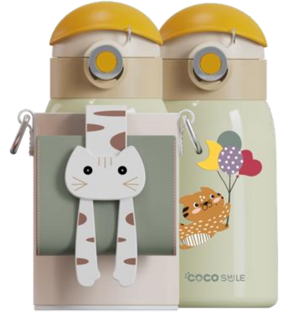 Lying Cat Thermos Cup  With Sleeve