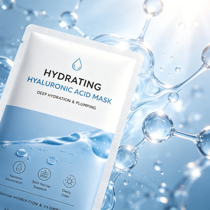 Hydrating Hyaluronic Acid Mask | Moisture Care & Soft Skin Feel, Fresh Dewy Look
